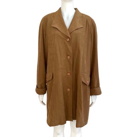 Yuma Jackets & Blazers - Yuma Vintage Style Oversized Tan Trench Coat Unisex